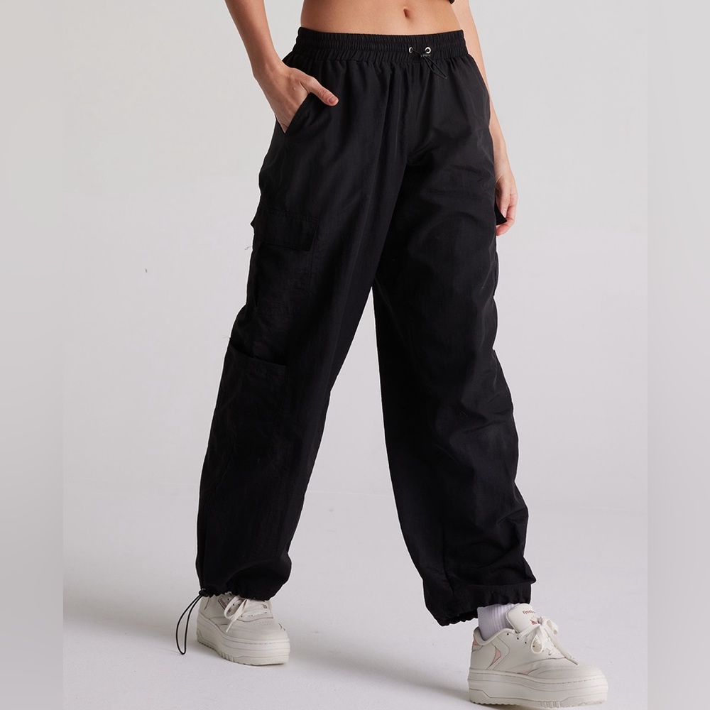 Full Tilt black cargo baggy parachute adjustable pants nwt x large xl